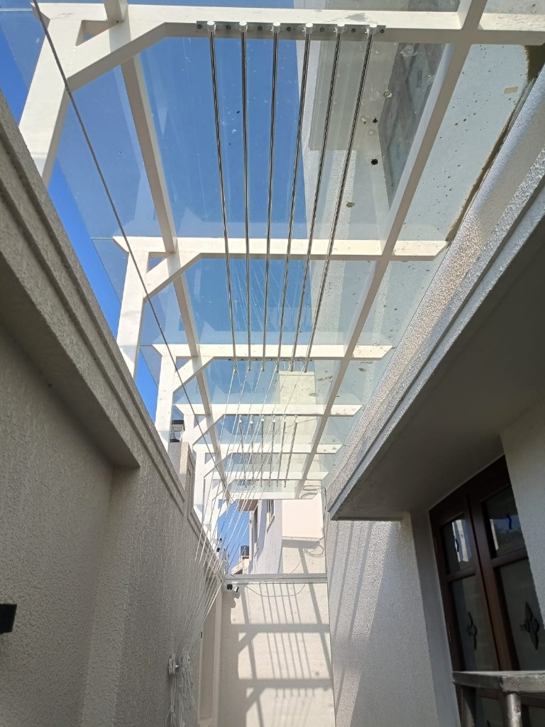 NR Ceiling Cloth Hanger Installation Pergola Glass Roof